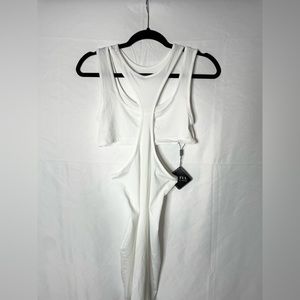 White cut out dress